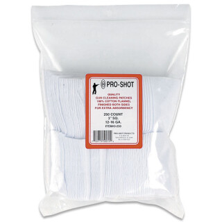 3" Square Cleaning Patch 250 Count 12-16 Gauge
