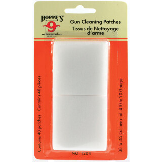 Hoppe's No. 4 Gun Cleaning Patches .38-.45 Caliber/.410 Bore-20 Gauge 40 Pack 1204