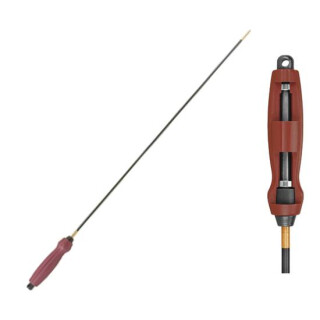 Tipton Deluxe One Piece Carbon Fiber Cleaning Rod .27 to .45 Caliber Threaded 8-32 36" Long Carbon Fiber Rob Polymer Handle Dark Red
