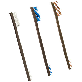 3-Pack Otis Variety Pack Receiver Brush Set: Nylon, Blue Nylon, & Bronze Bristles