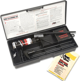 KleenBore Universal Cleaning Kit Steel Rods Swivel Handle Brushes Patches