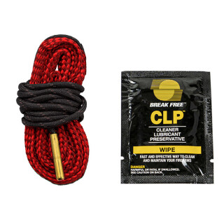 KleenBore .22 Caliber Pistol Kwick Kleen One Pull Through Rope Cleaner With BreakFree CLP Wipe