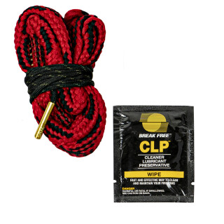 KleenBore 20 Gauge Kwick Kleen One Pull Through Rope Cleaner With BreakFree CLP Wipe