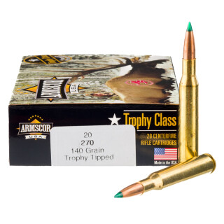 Armscor USA .270 Winchester Ammunition 20 Rounds Accubond PT 140 Grain