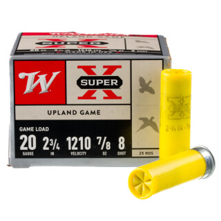 Winchester Super X Game Load 20 Gauge Shotshell 250 Rounds 2 3/4" #8 Lead 7/8 Ounce XU208