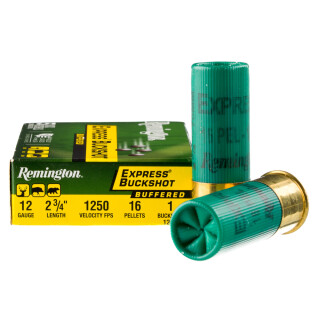 Remington Express Buckshot 12 Gauge Ammunition 5 Rounds 2-3/4" #1 Buckshot