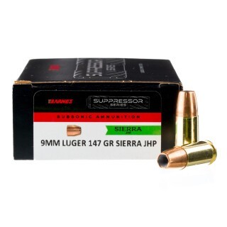 Barnes Suppressor Series 9mm Luger Ammunition 50 Rounds Sierra JHP 147 Grains