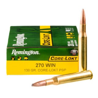 Remington Core-Lokt .270 Winchester Ammunition 20 Rounds PSP 130 Grain