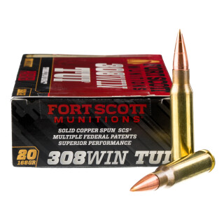 Fort Scott Munitions .308 Winchester Ammunition 20 Rounds SCS TUI 168 Grain