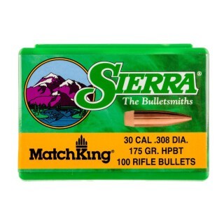 Sierra MatchKing 30 Caliber Bullets .308" Diameter 175 Grain HPBT - 100