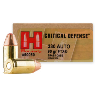 Hornady Critical Defense .380 ACP Ammunition 250 Rounds FTX JHP 90 Grain