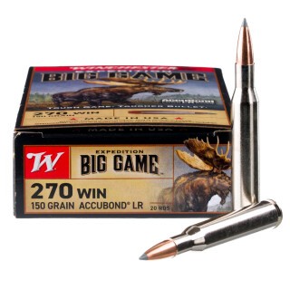 Winchester Expedition Long Range .270 Winchester Ammunition 20 Rounds Accubond 150 Grains S270LR