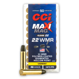 CCI Maxi-Mag .22 Mag Ammunition 50 Rounds SHP 46 Grain