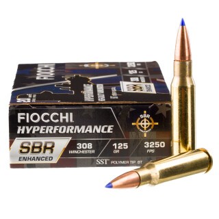 Fiocchi Hyperformance SBR Enhanced .308 Win Ammunition 20 Rounds SST 125 Grains