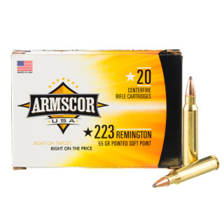 Armscor USA .223 Remington Ammunition 1000 Rounds PSP 55 Grain