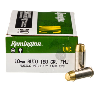 Remington UMC 10mm Ammunition 50 Rounds FMJ 180 Grain