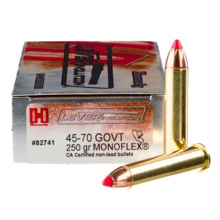 Hornady LEVERevolution .45-70 Government Ammunition 20 Rounds MonoFlex 250 Grain