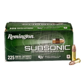 Remington Subsonic .22 LR Ammunition 225 Rounds CPHP 40 Grains
