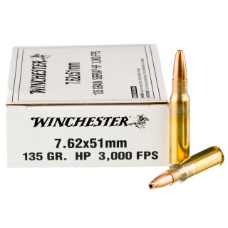 Winchester 7.62 NATO Ammunition 20 Rounds HP 135 Grain