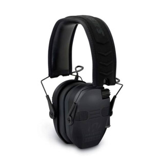 Walker's Game Ear Razor Slim Series Quad Electronic Adult Folding Earmuffs With Bluetooth Matte Black GWP-RSEQM-BT