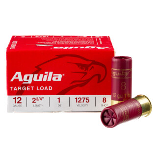 Aguila Competition Target 12 Gauge Ammunition 25 Rounds 2-3/4" #8 Lead 1oz 1275fps