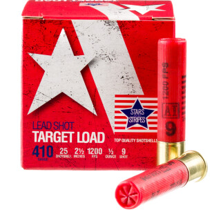 Stars and Stripes .410 Bore Ammunition 25 Rounds 2-1/2" #9 Shot 1/2 Ounce