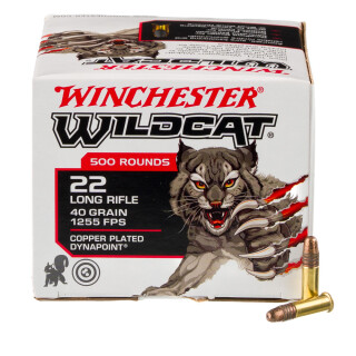 Winchester Wildcat .22 Long Rifle Ammunition 5000 Rounds CPHP 40 Grain