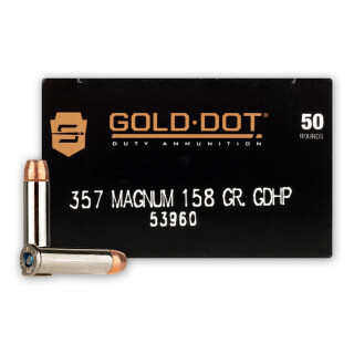 Speer LE Gold Dot .357 Mag Ammunition 50 Rounds JHP 158 Grain