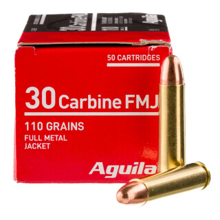 Aguila .30 Carbine Ammunition 1000 Rounds FMJ 110 Grain