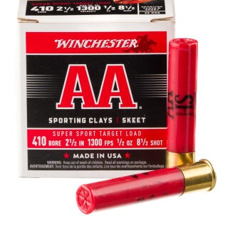 Winchester AA Super Sport .410 Ammunition 25 Rounds 2-1/2" #8.5 Lead 1/2 oz