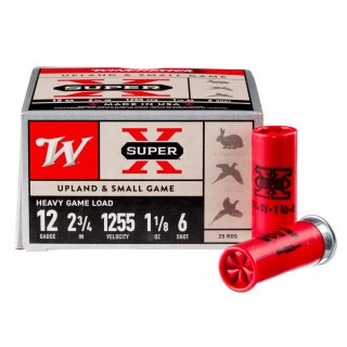 Winchester Super X Heavy Game 12 Gauge Shotshell 25 Rounds 2 3/4" #6 Lead 1 1/8 Ounce