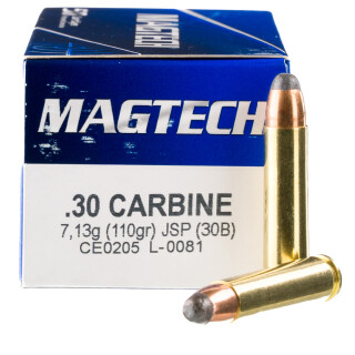 Magtech .30 Carbine Ammunition 50 Rounds SP 110 Grains 30B