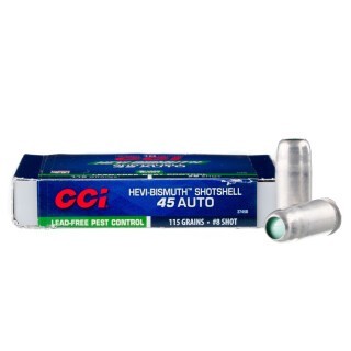 CCI Pest Control Shotshell .45 ACP Ammunition 10 Rounds #8 Bismuth Shot 115 Grains