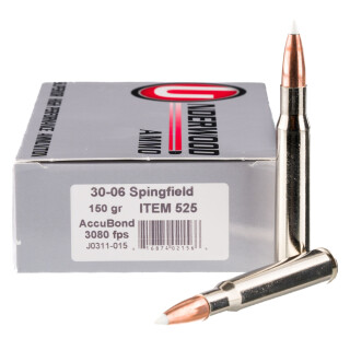 Underwood Ammo .30-06 Springfield Ammunition 20 Rounds AccuBond Ballistic Tip 150 Grain