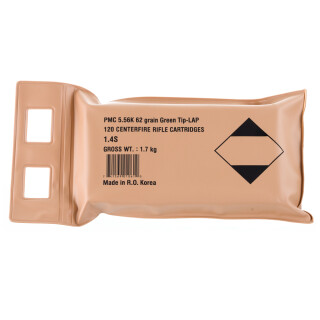 PMC X-TAC 5.56 NATO Ammunition 120 Round Battle Pack SS109 FMJ 62 Grain
