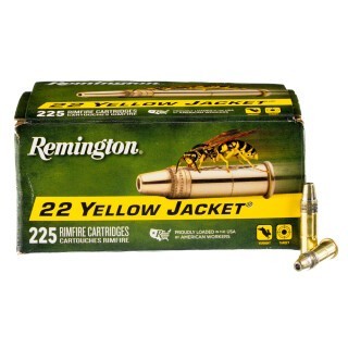 Remington 22 Yellow Jacket .22 LR Ammunition 225 Rounds Plated TCHP 33 Grains