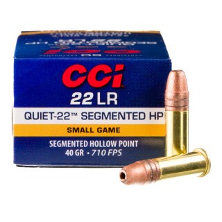 CCI Quiet-22 .22 LR Sub-Sonic Ammunition 50 Rounds Segmented HP 40 Grain