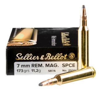 Sellier & Bellot 7mm Rem Mag Ammunition 400 Rounds SPCE 173 Grains