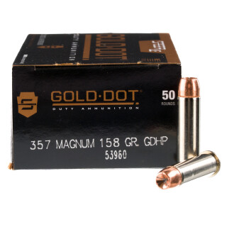 Speer LE Gold Dot .357 Mag Ammunition 50 Rounds JHP 158 Grain