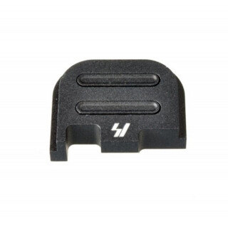 Strike Industries Slide Cover Plate Fits Glock 42 Only V2 Button Aluminum Black SI-GSP-G42-V2-BK