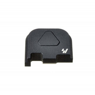 Strike Industries Slide Cover Plate Fits Glock 43 Only V1 Button Aluminum Black SI-GSP-G43-V1-BK