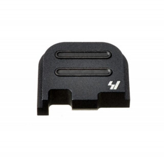Strike Industries Slide Cover Plate Fits Glock 43 Only V2 Button Aluminum Black SI-GSP-G43-V2-BK