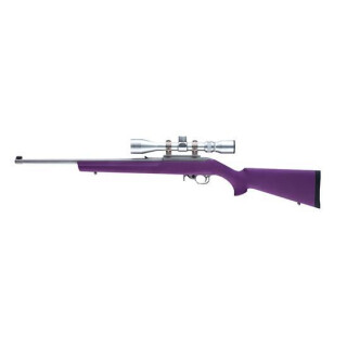 Hogue Rubber OverMolded Stock For Ruger 10-22 .920 Diameter Barrel Channel Purple 22016