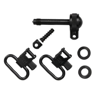 Uncle Mike's Quick Detach Sling Swivel Set Remington 7400/Model Four 1" Swivel Steel Black