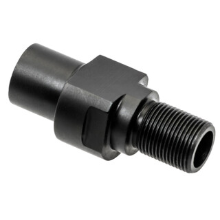 CMMG Thread Adapter PS90/P90 To 1/2"x28 Steel Matte Black 57DA53A