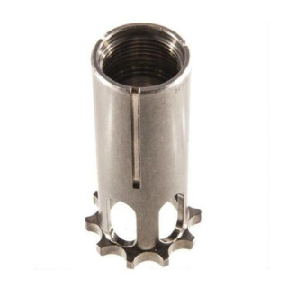 SilencerCo Piston Metric 13.5x1 Left Hand Xtra Long Stainless Steel Natural Finish