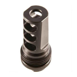SilencerCo Harvester Big Bore Muzzle Brake .338 Caliber 5/8x24 Steel Black AC857
