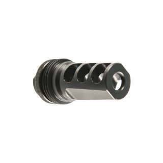 SilencerCo Harvester Big Bore Muzzle Brake .338 Lapua 3/4x24 Steel Black AC858