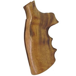 Hogue Fancy Wood S&W K, L Frame Square Butt Revolver Grip Finger Groove Goncalo Alves Wood 10200