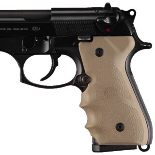 Hogue Overmolded Grip Beretta 92/96 Finger Grooves Cobblestone Rubber FDE 92003